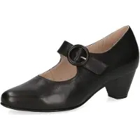 Caprice Pumps, black, made of Leather with Block heel, Size 36