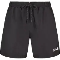 Hugo Boss Badebukser med logo i kontrastfarve og paspelering