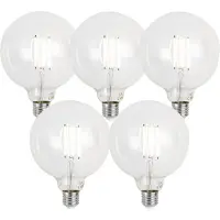 Luumr Sæt med 5 Smart E27 Dæmpbare LED Pærer G125 Klar 7W 806 lm 2700-6500K Zigbee