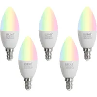 Luumr Sæt med 5 Smart E14 LED-pærer C37 Opal RGBW 4,9W 470 lm 2700-6500K
