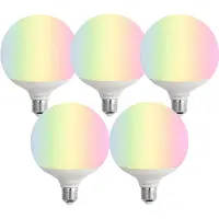 Luumr Sæt med 5 Smart E27 LED Pærer G120 Mat RGBW 9W 806 lm 2700-6500K
