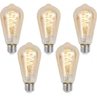 Luumr Sæt med 5 Smart E27 Dæmpbare LED Pærer ST64 Amber 4.9W 320 lm 2500K Zigbee