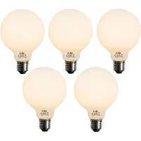 LUEDD Sæt af 5 E27 Dæmpbar LED-pære Opal G95 5W 450lm 2200K