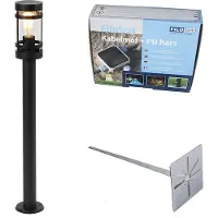QAZQA Moderne udendørslampe sort 80 cm IP44 - Glans