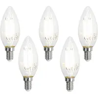 Luumr Sæt med 5 Smart E14 LED Pærer C35 Klar 4,2W 470 lm 2700-6500K