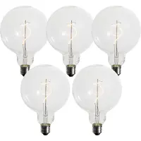 LUEDD Sæt med 5 E27 dæmpbare LED-pærer spiralfilament G125 4W 270 lm 2200K