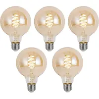 Luumr Sæt med 5 Smart E27 Dæmpbare LED Pærer G95 Amber 4.9W 320 lm 2500K Zigbee