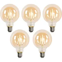 LUEDD Sæt med 5 E27 dæmpbare LED-pærer G95 4,9W 320 lm 2500K