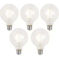 Luumr Sæt med 5 Smart E27 Dæmpbare LED Pærer G95 Klar 7W 806 lm 2700-6500K Zigbee