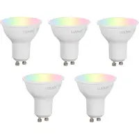 Luumr Sæt med 5 Smart GU10 50mm Dæmpbare LED Pærer Opal 4.7W 400 lm 2700-6500K