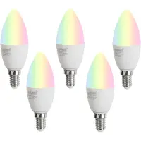Luumr Sæt med 5 E14 dæmpbare LED-pærer C37 Opal 4,9W 470 lm 2700-6500K
