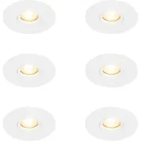 QAZQA Sæt af 6 Moderne forsænket spot hvid 12 cm - Buco