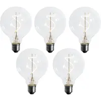 LUEDD Sæt af 5 E27 Dæmpbar LED Spiral Filament G95 4W 270lm 2700K