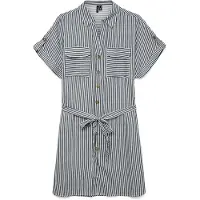 Vero Moda Blusekjole 'VMBumpy' blå / hvid