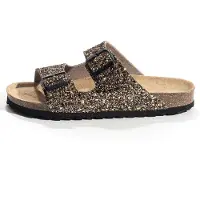 Bayton Pantoletter 'Tracy' bronze / sort