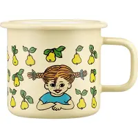 Muurla Pippi Longstocking emaljekrus 3,7 dl Fruits