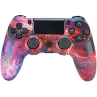 Mtp Products Trådløs Gaming-Controller med Højttaler og Stereoheadsetstik til PS4 - Rød Stjernehimmel