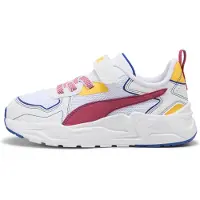 Puma Trinity Lite Starblitz Sneakers Kids, Shoes, White/Port/Sunny Yellow, 28.5