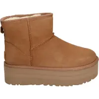 Ugg - Støvler og ankelstøvler dame - Classic Mini Platform Chestnut til UnisexUld - Størrelse 41 - Brun