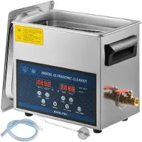 Vevor 6L Ultralydsrenser Dobbeltfrekvens Ultralydsrensemaskine med Varmeapparat Smykkerenser til Smykker Dele Brille Ring Protese Record Printkort 28/40KHz
