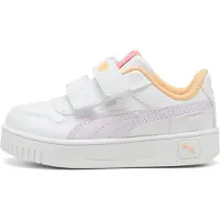 Puma Carina Street Lacey Sneakers Toddler, Shoes, White/Lilac Frost/Almost Apricot, 26