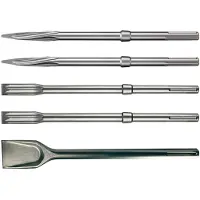 Makita - Mejselsæt - for murerarbejde - flad, punkt, spade - 5 stykker - 25 mm, 50 mm - SDS-max - længde: 400 mm, 350 mm