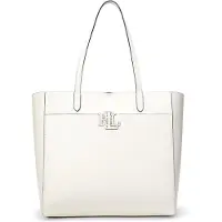 Ralph Lauren Lauren Ralph Laurentil kvinder. 431960183003 Cameryn stor tote taske off-white kornet læder (OSFA), Hvid, Casual