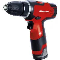 Einhell TH-CD 12-2 Li, Pistolgreb boremaskine, Nøglefri, Sort, Rød, 1 cm, 350 rpm, 1300 rpm