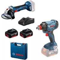 Bosch Įrankių rinkinys 0615990N1U (GDX 180-LI + GWS 180-LI) 18V 2x4,0 Ah akum.