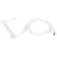 Dutzo Coiled Aviator USB-C cable - White - Opgraderings tilbehør - Hvid