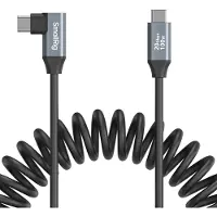 SmallRig 4792 Usb-c Lige Til Usb-c Vinklet Spiraldatakabel