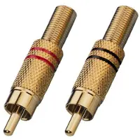 Monacor T-708GLC, RCA plug, Metal, Guld