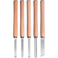 Einhell wood turning chisel set, 5-piece, wood chisel, for wood turning machines