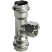 Viega Sanpress Inox T-stykke 54 mm x 1/2" x 54 mm rustfrit stål