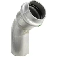 Viega Inox bøjning 45 grader 42 mm Inox, rustfri stål muffe/nippel, SC-Contur