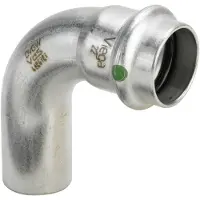 Viega Inox bøjning 90 grader 54 mm Inox, rustfri stål muffe/nippel, SC-Contur
