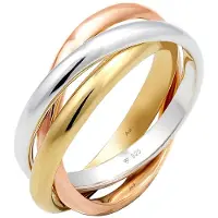 Elli Ring 'Trio' guld / rosa guld / sølv