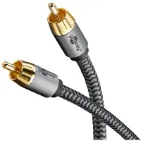 Goobay 65296, RCA, Hanstik, RCA, Hanstik, 10 m, Sølv, Sort