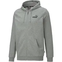 Puma Essentials Small Logo Full-Zip Hoodie Men, Lifestyle, Medium Gray Heather, XL