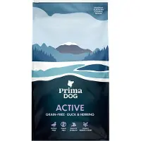 PrimaDog Adult Active Kornfri And & Sild - Økonomipakke: 2 x 10 kg