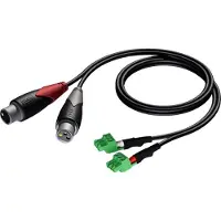Audac CLA835, 2 x XLR (3-pin), Hunstik, 2 x Terminal, 1,5 m, Sort, Grøn, Grå