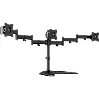 Multibrackets M Deskstand Basic Triple - Monteringssæt (bordmontering) - for 3 LCD skærme - stål, højglansaluminium - sort - skærmstørrelse: 15-27 - skrivebordsstander