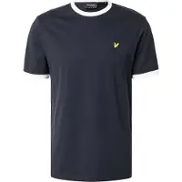 Lyle & Scott Bluser & t-shirts 'Ringer' navy / gul / hvid
