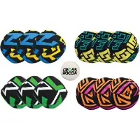 Schildkröt Funsports SCHILDKRÖT Crossboccia Family Pack Labyrinth 4x3 ensfarvede stofposer, Ø 80 mm, med 1 stk (970828)