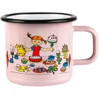 Muurla Pippi's birthday emaljekrus 3,7 dl Pink