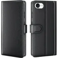 Mtp Products iPhone 16e/17e Læderpung med Stativ - Sort