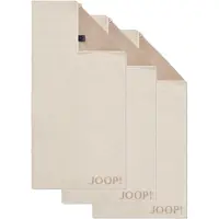 JOOP! Håndklæde 'Doubleface' creme / mørkebeige