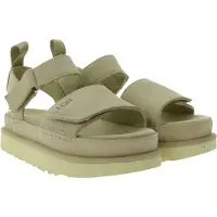 Ugg UGGtil kvinder. 1136783 Goldenstar sandaler i beige læder (37), Fast, Ruskind, Velcro, Casual