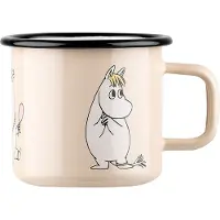 Muurla Snorkmaiden Retro emaljekrus 37 cl Beige