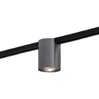 QAZQA Moderne 1-faset skinnespot gunmetal - Iconic Rondoo Up